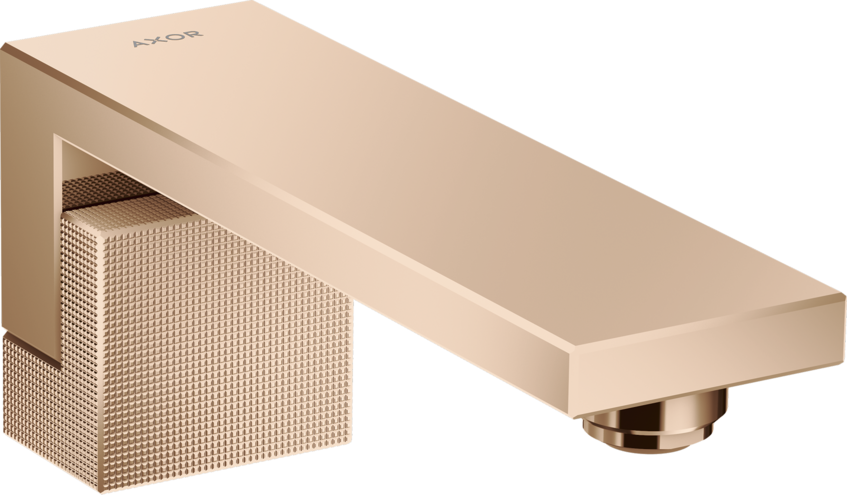 Купить купить излив на ванну axor edge с алмазной огранкой, полированное красное золото арт. 46411300