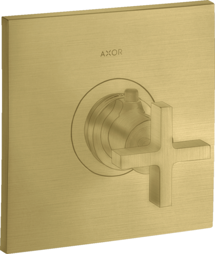 Купить купить термостат axor citterio highflow с крестообразной рукояткой, матовая латунь арт. 39716950