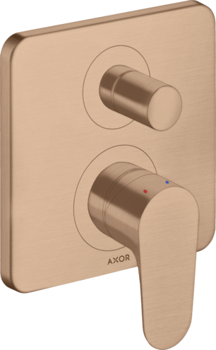 Купить купить смеситель для ванны axor citterio m со встроенной защитной комбинацией en1717, матовое красное золото арт. 34427310