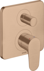 Смеситель для ванны AXOR Citterio M со встроенной защитной комбинацией EN1717, матовое красное золото арт. 34427310