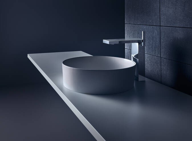 Купить купить смеситель для раковины axor myedition 230 со сливным клапаном push-open без панели, хром арт. 47022000