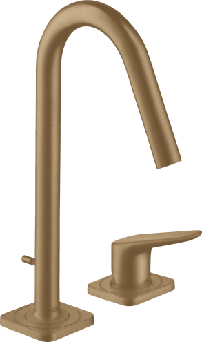 Купить купить смеситель для раковины axor citterio m на 2 отверстия , 160, со сливным гарнитуром, шлифованная бронза арт. 34132140