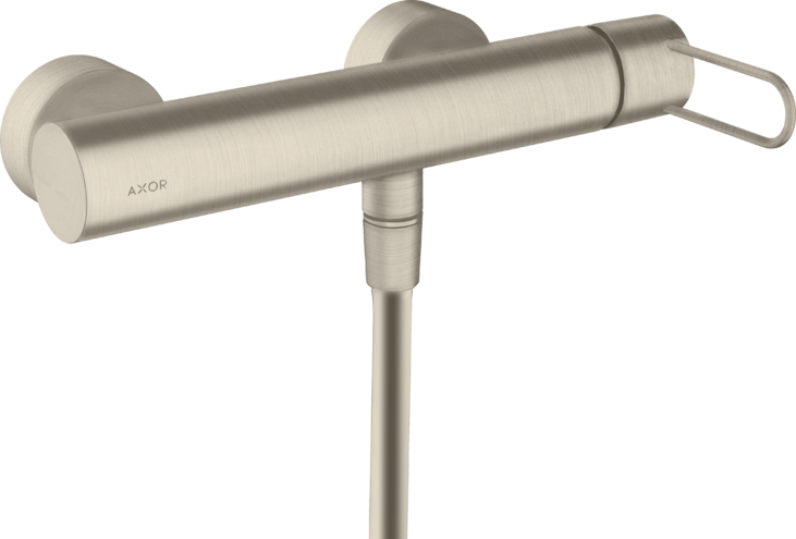Купить купить смеситель для душа axor uno внешнего монтажа, с рукояткой-петлей, шлифованный никель арт. 38621820