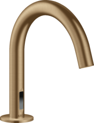 Смеситель AXOR Uno для раковины электронный с предустановкой температуры, работа от сети 230 V, шлифованная бронза арт. 38010140