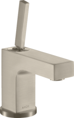 Смеситель для раковины AXOR Citterio 80, с тонкой рукояткой, для гостевой раковины, со сливным гарнитуром, матовый никель арт. 39015820