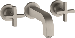 Смеситель для раковины AXOR Citterio на 3 отверстия, скрытого монтажа, с изливом 162 мм, с крестообразными рукоятками, с отдельными розетками, сталь арт. 39313800