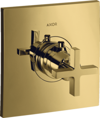Термостат AXOR Citterio Highflow с крестообразной рукояткой, полированное золото арт. 39716990