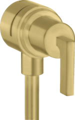 Шланговое удлинение AXOR Citterio с клапаном обратного тока, с запорным вентилем, с рычаговой рукояткой, матовая латунь арт. 39882950