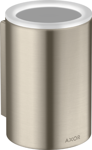 Купить купить стаканчик для зубных щеток axor universal circular настенный, матовый никель арт. 42804820
