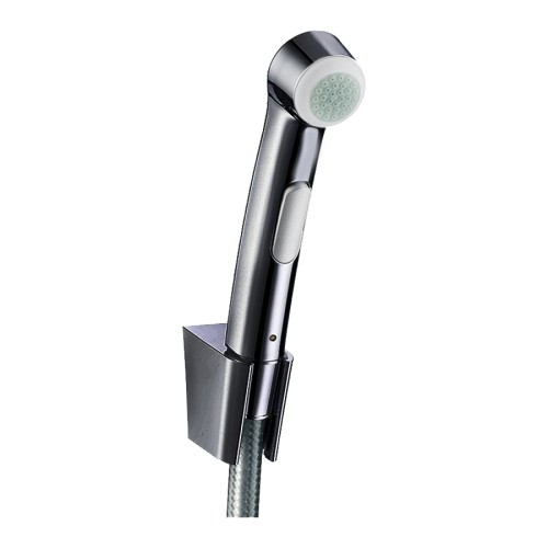 Купить купить гигиенический душ 1jet, с держателем и шлангом 125 см, устойчивым к давлению, axor, полированный черный, хром арт. 32129330