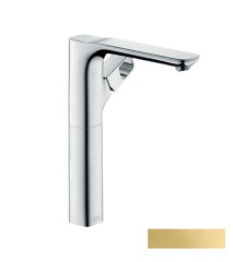 Смеситель для раковины Axor Urquiola 280, однорычажный, для накладной раковины, с не запираемым сливным набором, полированное золото арт. 11035990