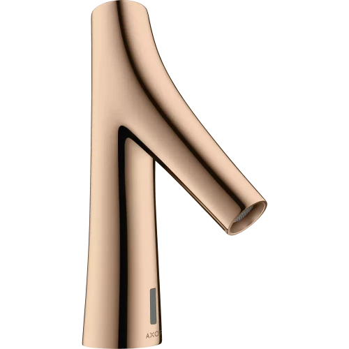 Купить купить смеситель для раковины axor starck organic, электронный, без регулировки температуры, питание от сети 230v, полированное красное золото арт. 12174300
