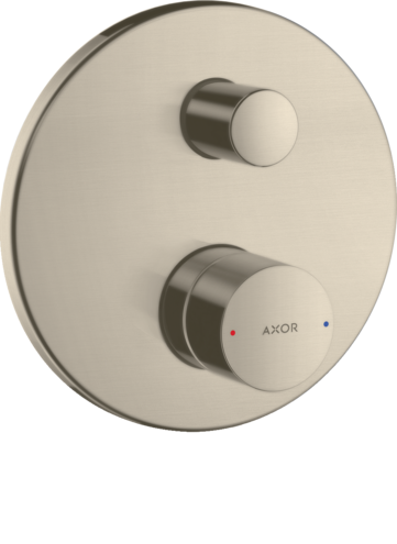 Купить купить смеситель для ванны axor uno однорычажный, скрытого монтажа, с рукояткой zero, шлифованный никель арт. 45405820