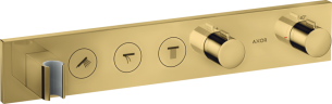 Купить купить термостат axor showersolutions select 530/90, для 3 потребителей, скрытого монтажа, полированное золото арт. 18356990