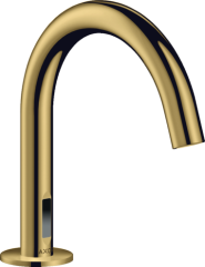 Смеситель AXOR Uno для раковины электронный с предустановкой температуры, работа от сети 230 V, полированное золото арт. 38010990