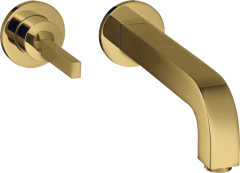 Смеситель для раковины AXOR Citterio с тонкой рукояткой, с изливом 220 мм, полированное золото арт. 39116990