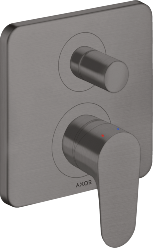 Купить купить смеситель для ванны axor citterio m со встроенной защитной комбинацией en1717, матовый черный, хром арт. 34427340