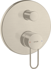 Смеситель для ванны AXOR Uno однорычажный, скрытого монтажа, с рукояткой-петлей, шлифованный никель арт. 38426820