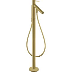 Смеситель для ванны напольный Axor Starck, c двумя рукоятками, шлифованная медь арт. 10458950