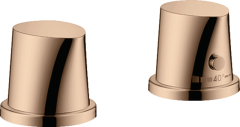 Термостат на край ванны Axor Starck Organic, на 2 отверстия, полированное красное золото арт. 12422300