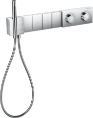 Модуль термостата AXOR Edge 610/100 для 4 потребителей скрытого монтажа с алмазной огранкой, хром арт. 46721000