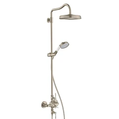 Душевая система Showerpipe 240 Axor Montreux, с термостатом и верхним душем, полированный никель арт. 16572830