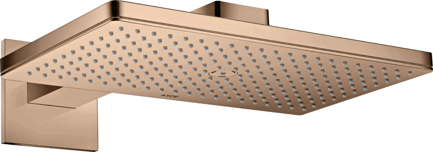 Купить купить верхний душ axor showersolutions 460/300 1jet, с держателем, с квадратной розеткой, полированное красное золото арт. 35278300