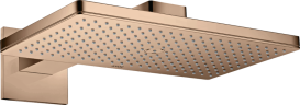 Купить купить верхний душ axor showersolutions 460/300 1jet, с держателем, с квадратной розеткой, полированное красное золото арт. 35278300