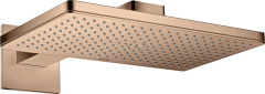 Верхний душ Axor ShowerSolutions 460/300 1jet, с держателем, с квадратной розеткой, полированное красное золото арт. 35278300