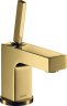 Купить купить смеситель для раковины axor citterio 80, с тонкой рукояткой, для гостевой раковины, со сливным гарнитуром, полированное золото арт. 39015990