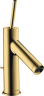 Купить купить смеситель для раковины axor starck, однорычажный, с тонкой рукояткой, для гостевой раковины, со сливным гарнитуром, полированное золото арт. 10116990