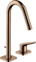 Смеситель для раковины AXOR Citterio M на 2 отверстия , 160, со сливным гарнитуром, полированное красное золото арт. 34132300