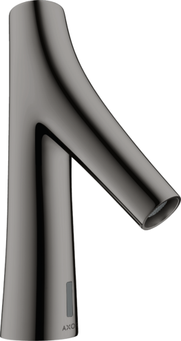 Купить купить смеситель для раковины axor starck organic, электронный, без регулировки температуры, питание от сети 230v, полированный черный, хром арт. 12174330