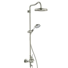 Душевая система Showerpipe 240 Axor Montreux, с термостатом и верхним душем, сталь арт. 16572800