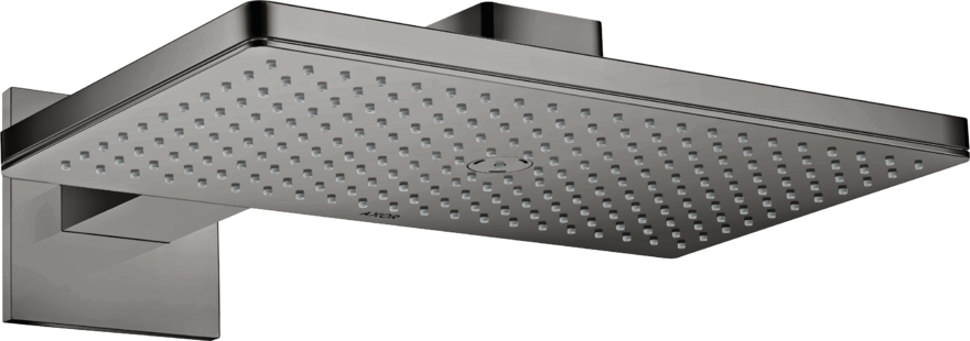 Купить купить верхний душ axor showersolutions 460/300 1jet, с держателем, с квадратной розеткой, полированный черный, хром арт. 35278330