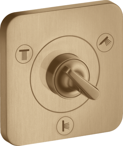 Купить купить запорный/переключающий вентиль axor citterio e trio/quattro 120/120, скрытого монтажа, матовая бронза арт. 36772140