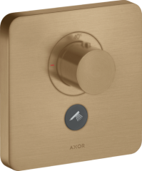 Термостат AXOR ShowerSelect HighFlow, для 1 потребителя, с клапаном для ручного душа, softsquare, матовая бронза арт. 36706140