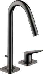 Смеситель для раковины AXOR Citterio M на 2 отверстия , 160, со сливным гарнитуром, полированный черный, хром арт. 34132330