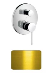 Смеситель для ванны Axor Starck, однорычажный, скрытого монтажа, с плоской рычаговой рукояткой, полированное золото арт. 10414990