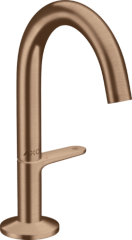 Смеситель для раковины Axor Select 140, со сливным клапаном Push-Open, шлифованное красное золото арт. 48010310