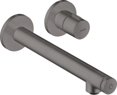 Смеситель AXOR Uno для раковины настенный 221 мм, шлифованный черный, хром арт. 45113340