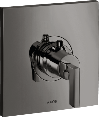 Купить купить термостат axor citterio highflow с рычажной рукояткой, полированный черный, хром арт. 39711330