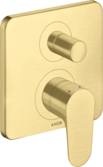 Смеситель для ванны AXOR Citterio M со встроенной защитной комбинацией EN1717, матовая латунь арт. 34427950