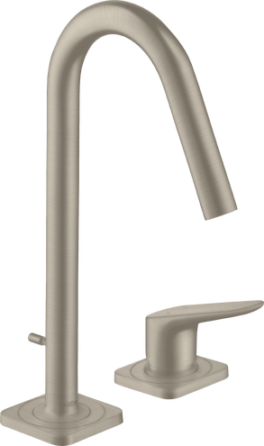 Купить купить смеситель для раковины axor citterio m на 2 отверстия , 160, со сливным гарнитуром, шлифованный никель арт. 34132820