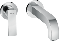 Смеситель для раковины AXOR Citterio настенный, с рычаговой рукояткой, изливом 220 мм и розетками, хром арт. 39121000