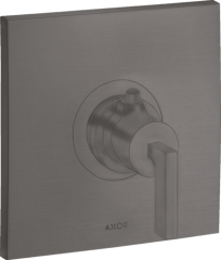 Термостат AXOR Citterio Highflow с рычажной рукояткой, матовый черный, хром арт. 39711340