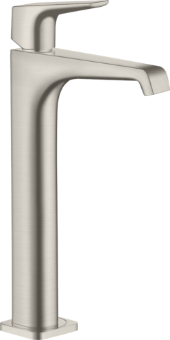 Купить купить смеситель для раковины axor citterio e 250, с рычаговой рукояткой, для накладной раковины, со сливным гарнитуром, сталь арт. 36113800