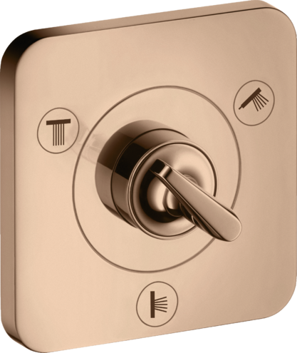 Купить купить запорный/переключающий вентиль axor citterio e trio/quattro 120/120, скрытого монтажа, полированное красное золото арт. 36772300