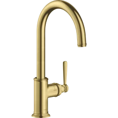 Смеситель для кухни Axor Montreux 260, однорычажный, с поворотным изливом, шлифованная медь арт. 16580950