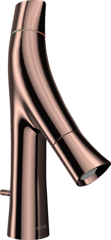 Купить купить смеситель для раковины axor starck organic 80, с двумя рукоятками, со сливным гарнитуром, полированное красное золото арт. 12010300